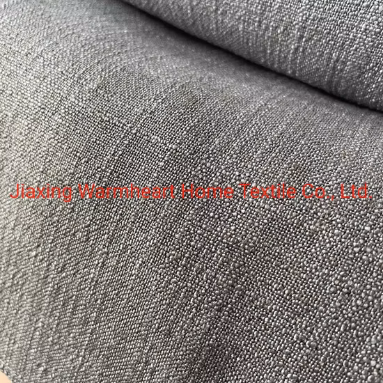 Tecido de cortina misturado de poliéster e linho de 280 cm de largura para tecido de estofamento de pano de mesa de almofada (1234.)