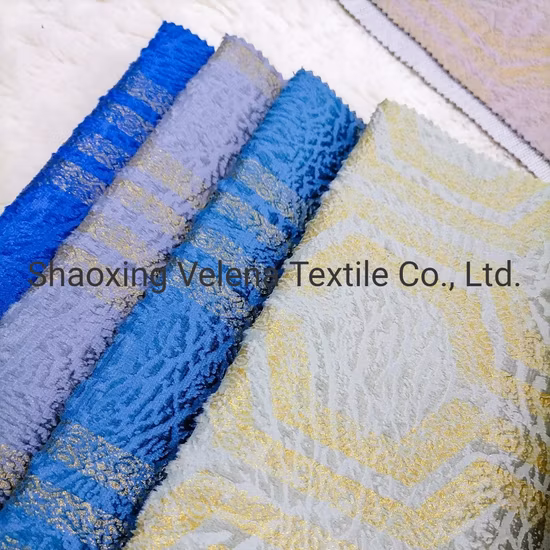 Novo Patteren 100% Poliéster Holanda Tingimento de Veludo com Cola em Relevo e Bronzeamento Sala de Estar China Sofá Cortina Estofados Tecido para Móveis